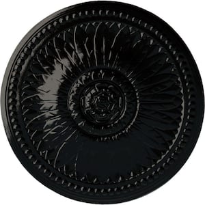 18-1/8 in. x 3/4 in. Bailey Urethane Ceiling Medallion (Fits Canopies upto 4 in.) Hand-Painted Black Pearl