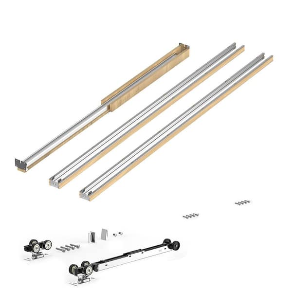 Pocket Door Frame Kit for 24-30 in. x 80 in. Door 2-Way Soft Close Smooth Quiet Slide Wood and Steel Easy Install