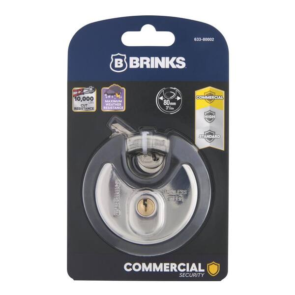 Brinks 3-1/8-in. (80 mm) Discus Protected Bumper Keyed Lock 633