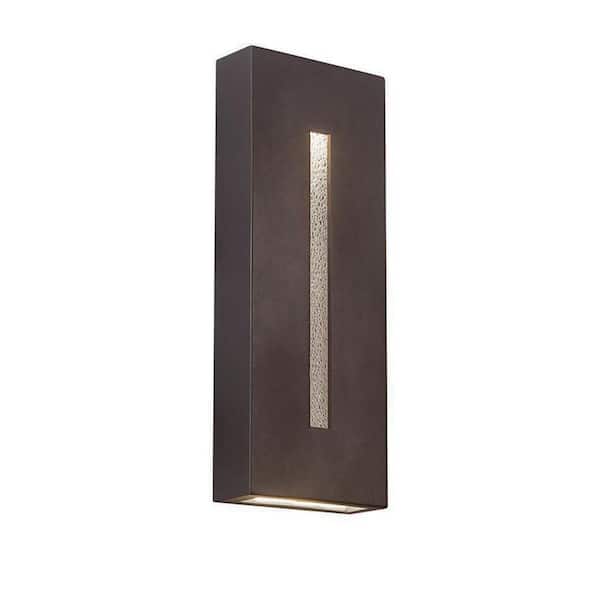 WAC Lighting Tao 18 in. Bronze Integrated LED Outdoor Wall Sconce, 3000K