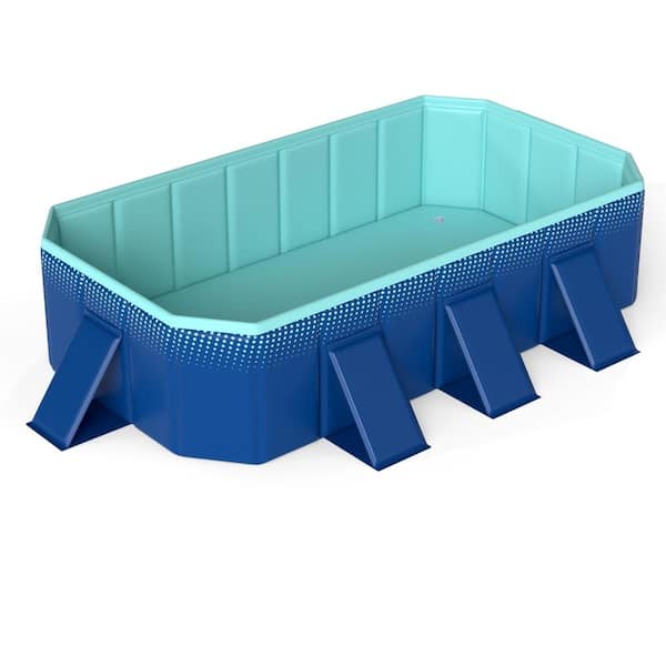 88" x 49.5" Non-Inflatable Portable Pool with 8 Support Panels – Above-Ground