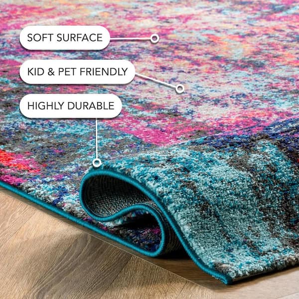 nuLOOM Reva Abstract Multi 8 ft. x 10 ft. Area Rug ECCR20A-8010