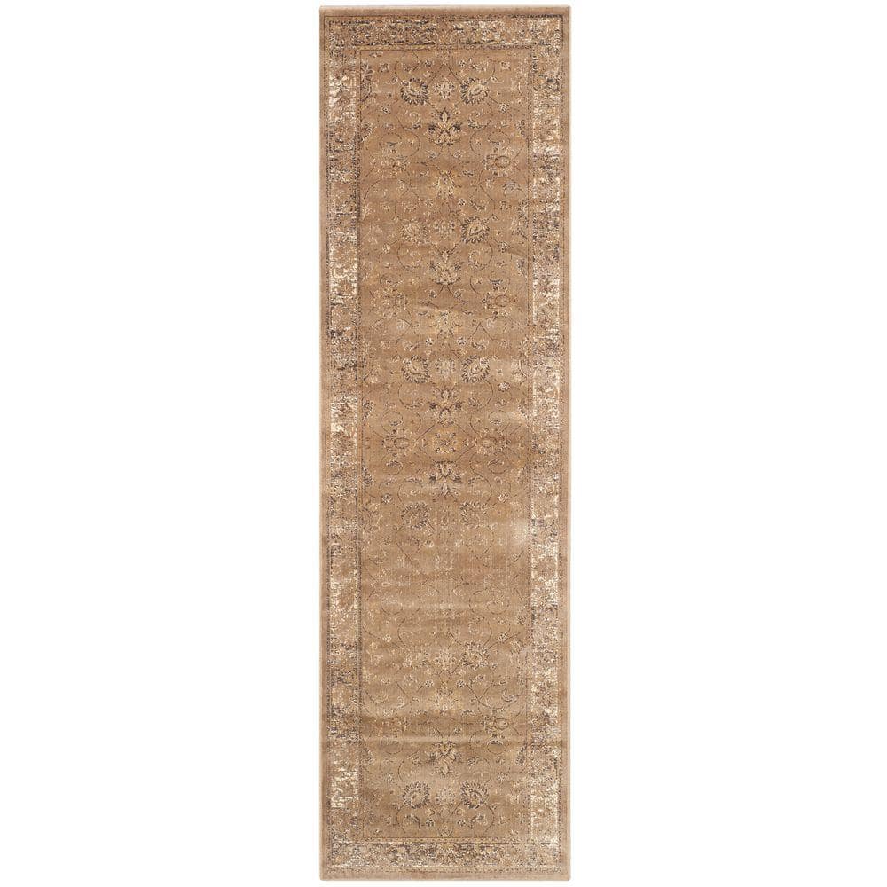 Vintage Taupe 2 ft. x 8 ft. Distressed Border Runner Rug price history on PriceWatchPro