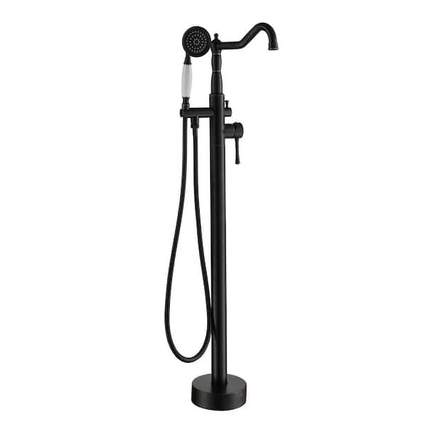 cadeninc Single-Handle Floor Mounted Claw Foot Freestanding Tub Faucet in Oil Rubbed Bronze
