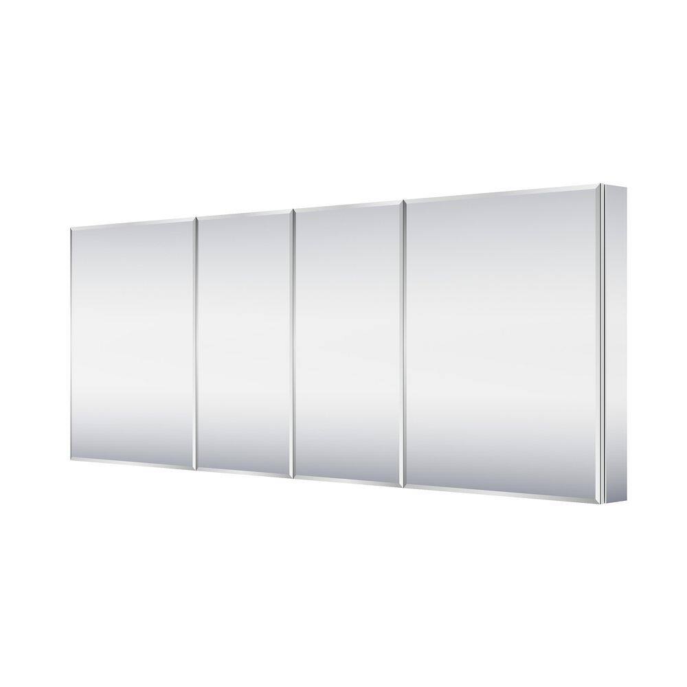 80 in. W x 30 in. H Bevel Rectangular Combo Aluminum Recess/Surface Mount Medicine Cabinet with Mirror, Soft Close Door price history on PriceWatchPro