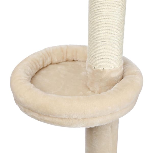 cenadinz Medium Cat Interactive Adjustable 5-Tier Floor to Ceiling Cat Tower  CH2AMT0160BG - The Home Depot