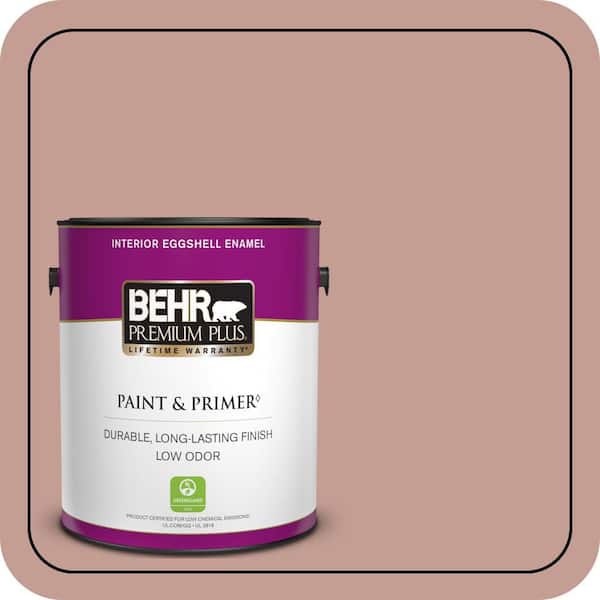 BEHR PREMIUM PLUS 1 gal. #S170-4 Retro Pink Eggshell Enamel Low Odor Interior Paint & Primer