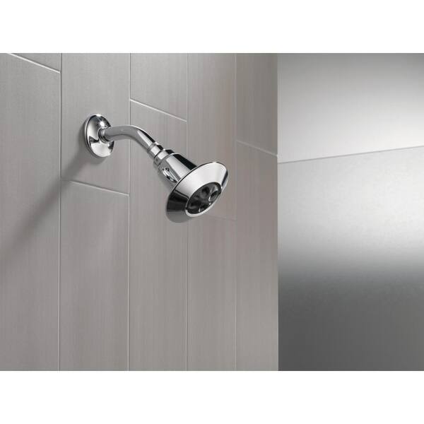 2-Spray 4.63 in. Single Wall Mount Waterfall Fixed Adjustable Shower Head in Brushed Chrome 2-Spray 4.63 in. Single Wall Mount Waterfall Fixed Adjustable Shower Head in Brushed Chrome