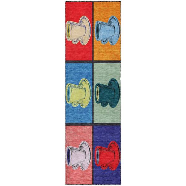 Dream Shag Premium Machine Washable Abstract ADS165 Kaleidoscope 2 ft. x 7 ft. Runner Rug
