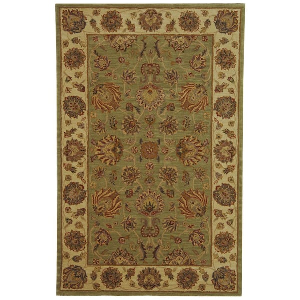 SAFAVIEH Heritage Green/Gold 5 ft. x 8 ft. Antique Border Area Rug