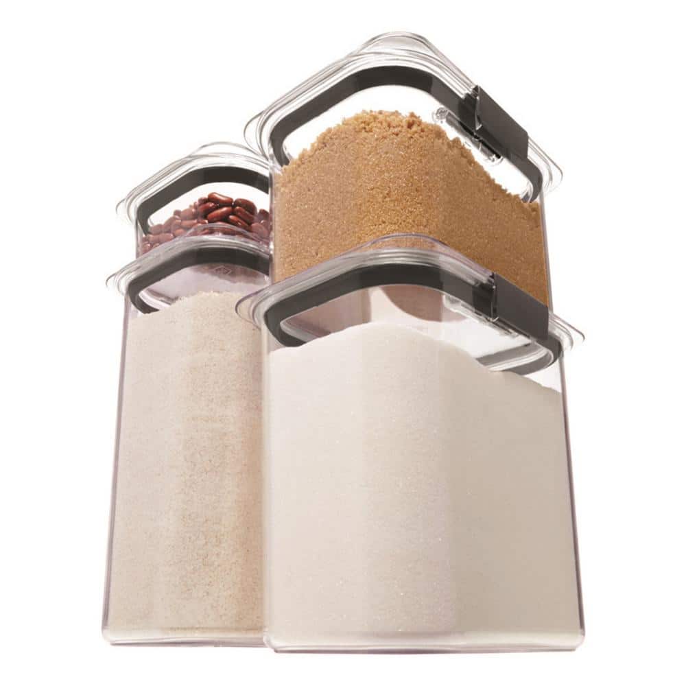 Clear BPA-Free Plastic Meal Prep Food Storage Jar Set
