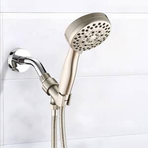 5-Spray Patterns with 2.5 GPM 5 in. Wall Mount Handheld Shower Head in Brushed Nickel