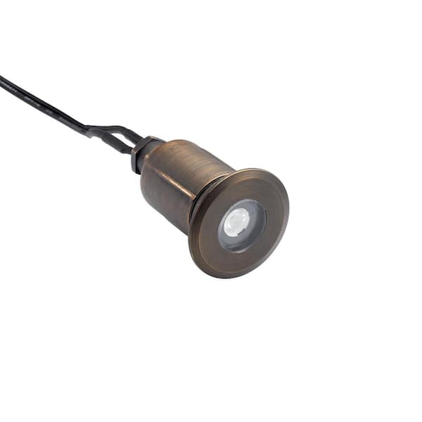 KICHLER Low Voltage Recessed Centennial Brass Hardwired Weather Resistant Well Light with No Bulbs Included