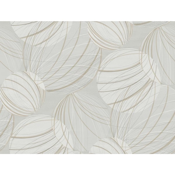 Candice Olson Floating Lanterns Light Grey Wallpaper