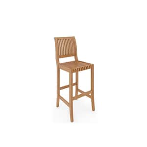 Clement Teak Outdoor Bar Stool with Back