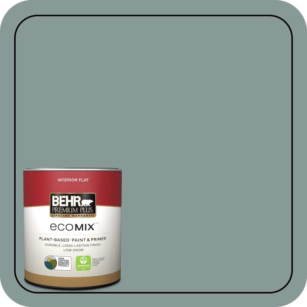 1 qt. #N430-4 Rainy Afternoon Flat EcoMix Plant-Based Interior Paint & Primer price history on PriceWatchPro