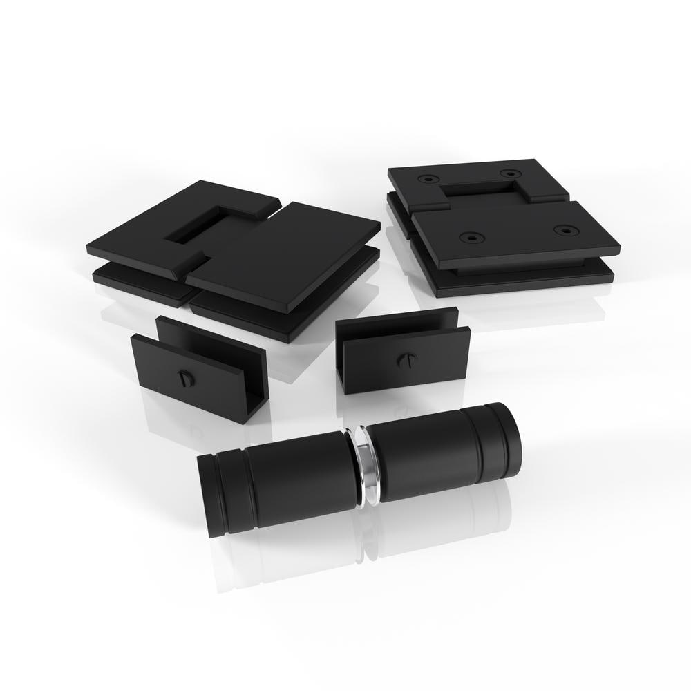 Glass Warehouse 78 in. Bath Tub Glass Hinged Hardware Pack in Matte