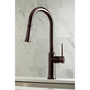New York Single-Handle Pull-Down Sprayer Kitchen Faucet in Oil Rubbed Bronze