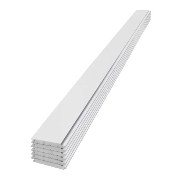 Edge 1 in. x 6 in. x 6 ft. Timeless Farmhouse White Smooth Pine Nickel Gap Shiplap Board (6-pack)