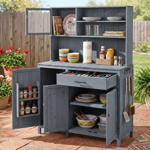 44専用 39 in. Potting Bench Table, Rustic Garden Wood Workstation Storage