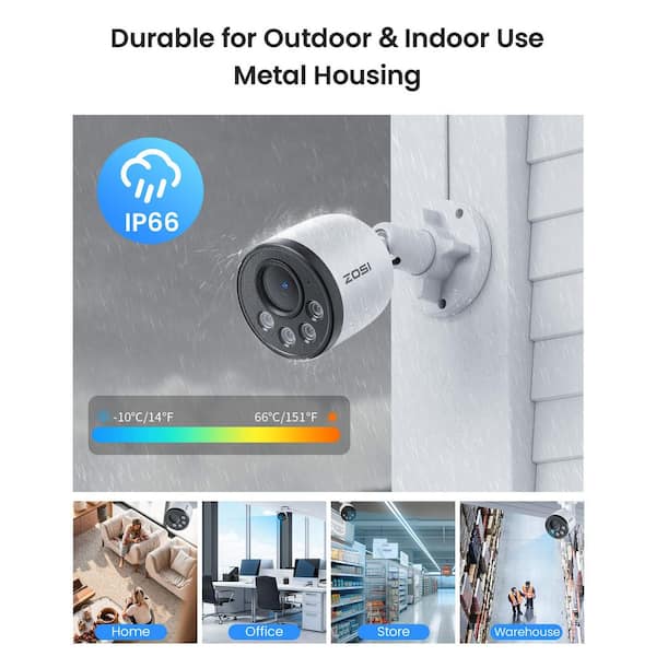 ZOSI 4K 8MP 8-Channel Poe NVR Smart Home Security Camera System