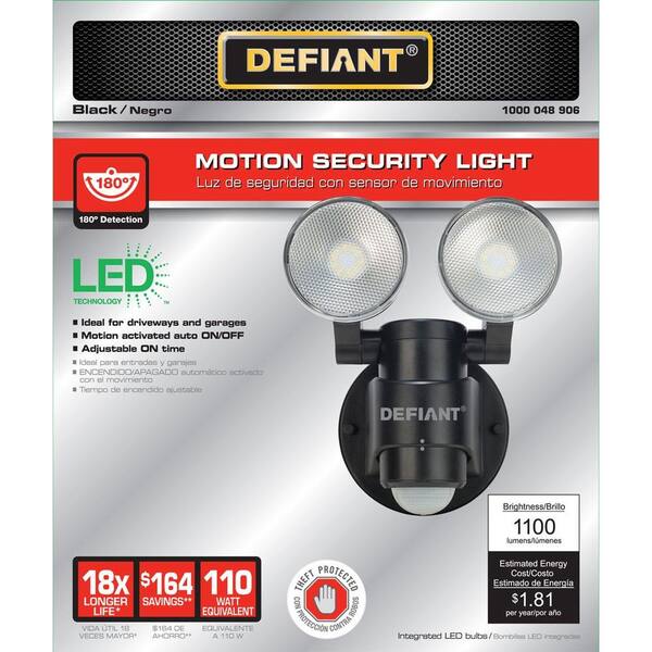 defiant motion light blinking red