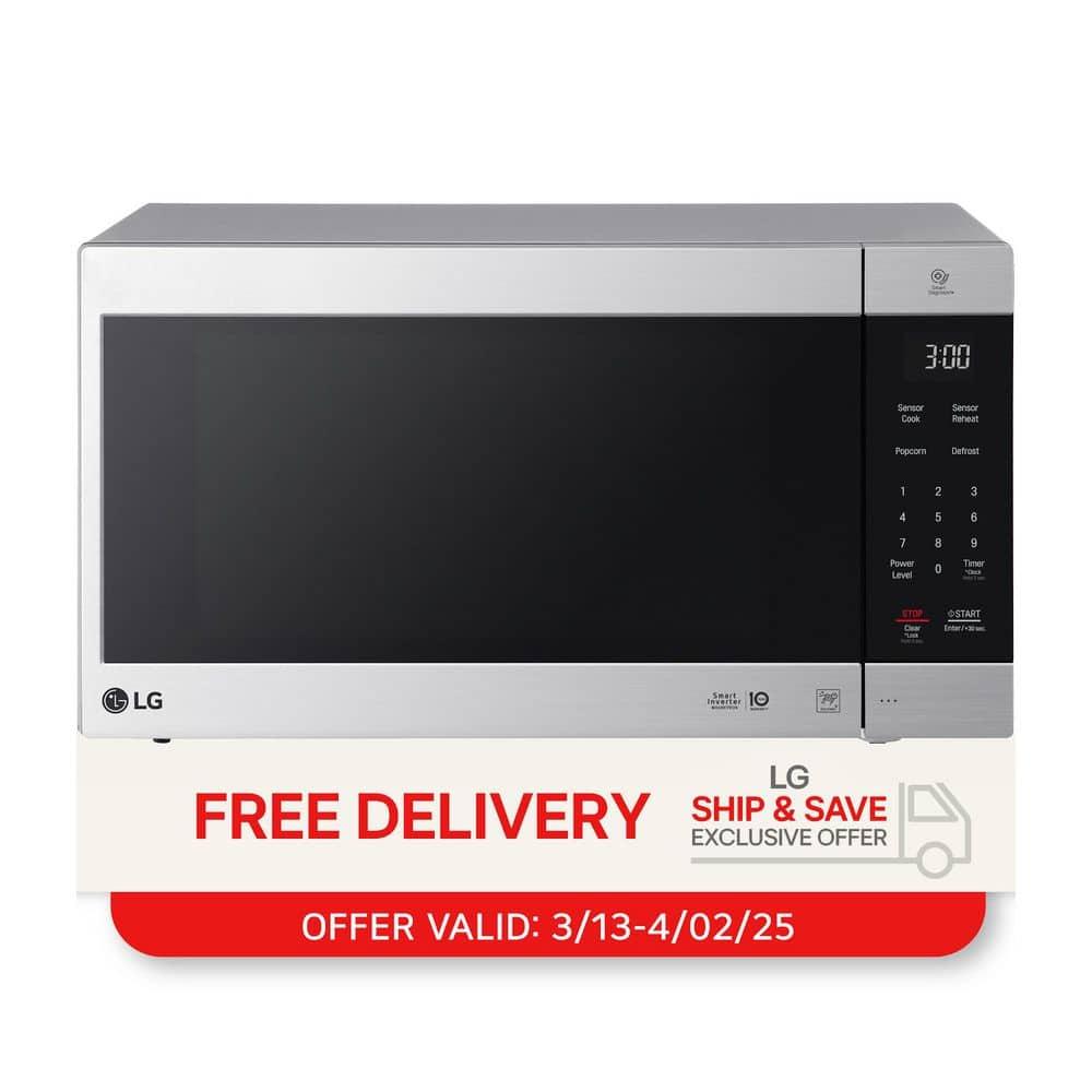 NeoChef 24 in. Width 2.0 cu.ft. Stainless Steel 1200-Watt Countertop Microwave