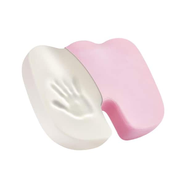 Pink Chair Pad Memory Foam Office Chair Cushion with Ergonomic U-Shaped Cutout for Tailbone Pain Relief (Set of 1)