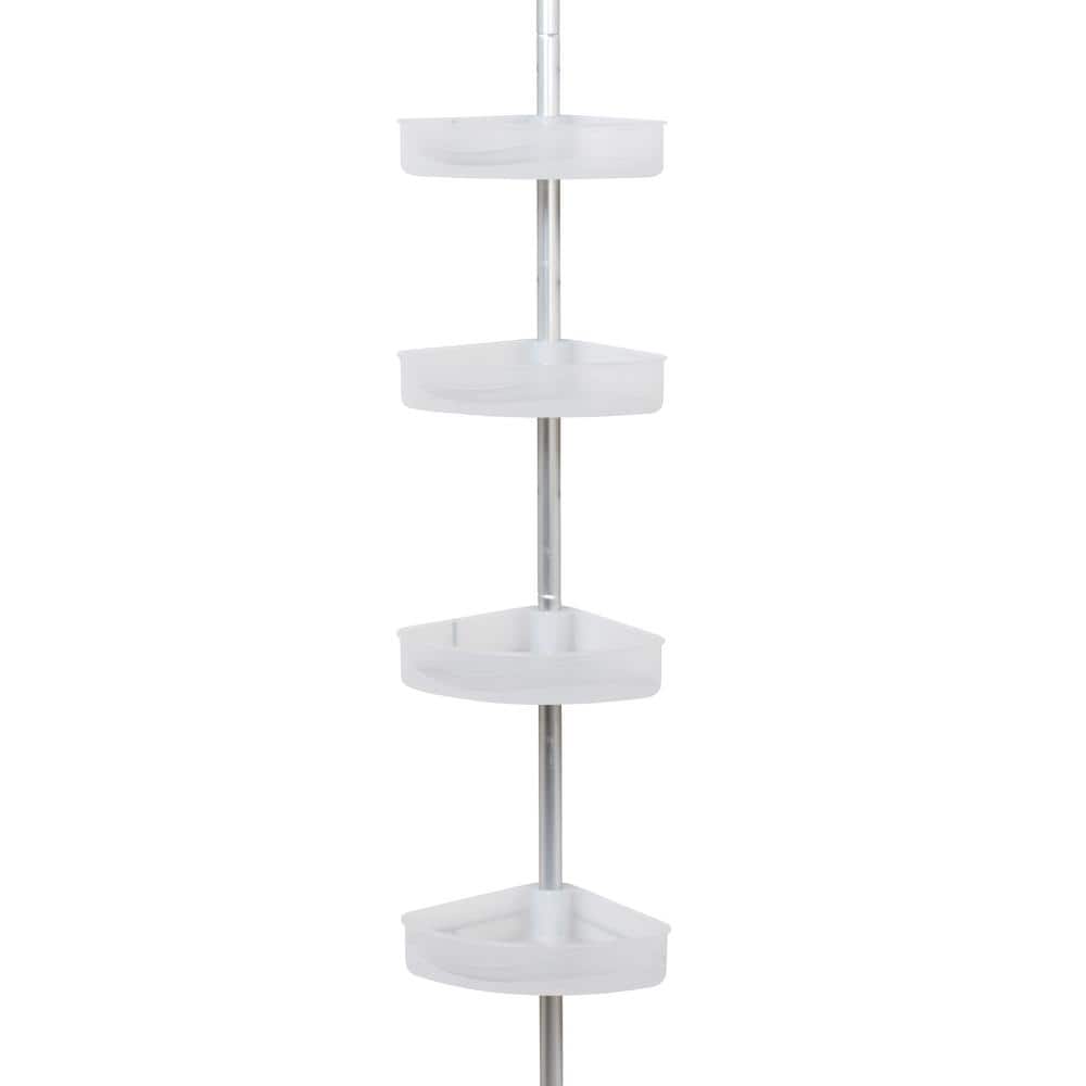 Wall Mounted Two Tier Corner Shower Caddy- Stainless Steel Twist