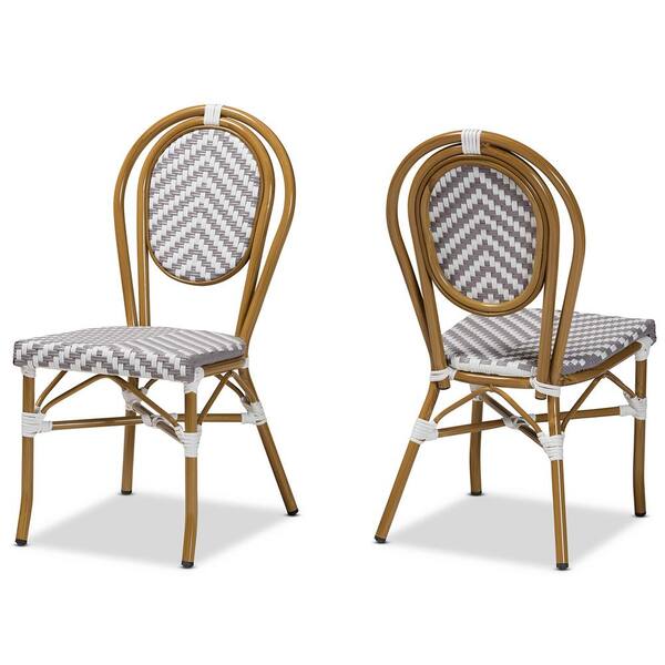 grey and white bistro chairs