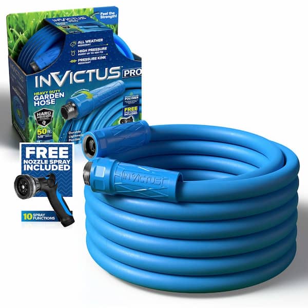 Professional 5/8 in. Outer Dia x 50 ft. Reinforced Polymer 400PSI Hard Anodized Fitting Kink Resistant Garden Hose