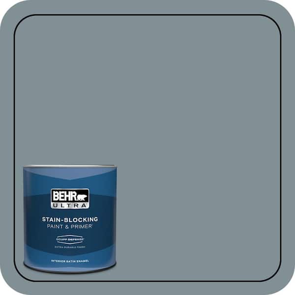 BEHR ULTRA 1 qt. #740F-4 Dark Storm Cloud Extra Durable Satin Enamel Interior Paint & Primer
