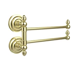 Que New Collection 2 Swing Arm Towel Rail in Satin Brass