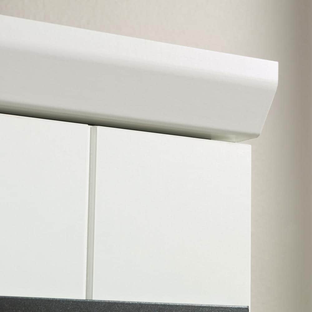 Soft White Tall Kitchen Pantry Cabinet with Adjustable Shelves