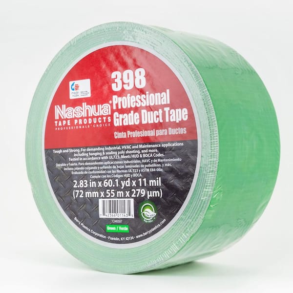 Nashua Tape 2.83 in. x 60.1 yds. 398 All-Weather Green HVAC Duct Tape