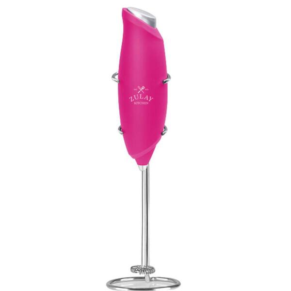 Zulay Kitchen 1-Touch Handheld Milk Frother - Dragon Fruit