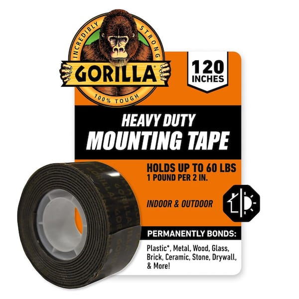 1 in. x 10ft. Black Heavy Duty Mounting Double Sided Tape (6-Pack)