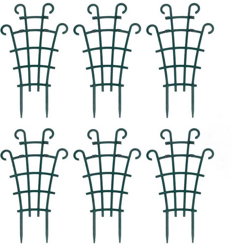 Plastic Small Indoor Plant Trellis for Houseplants Flower Plant Support, Dark Green (6-Pack) price history on PriceWatchPro