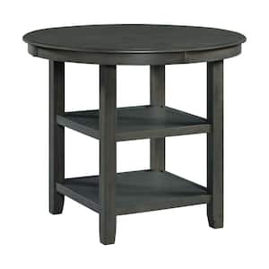 Taylor 42" W Round Counter Height Dining Table in Gray Acacia Seating Capacity up to 4