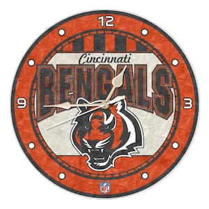 NFL-12 in. Bengals Art Glass Clock