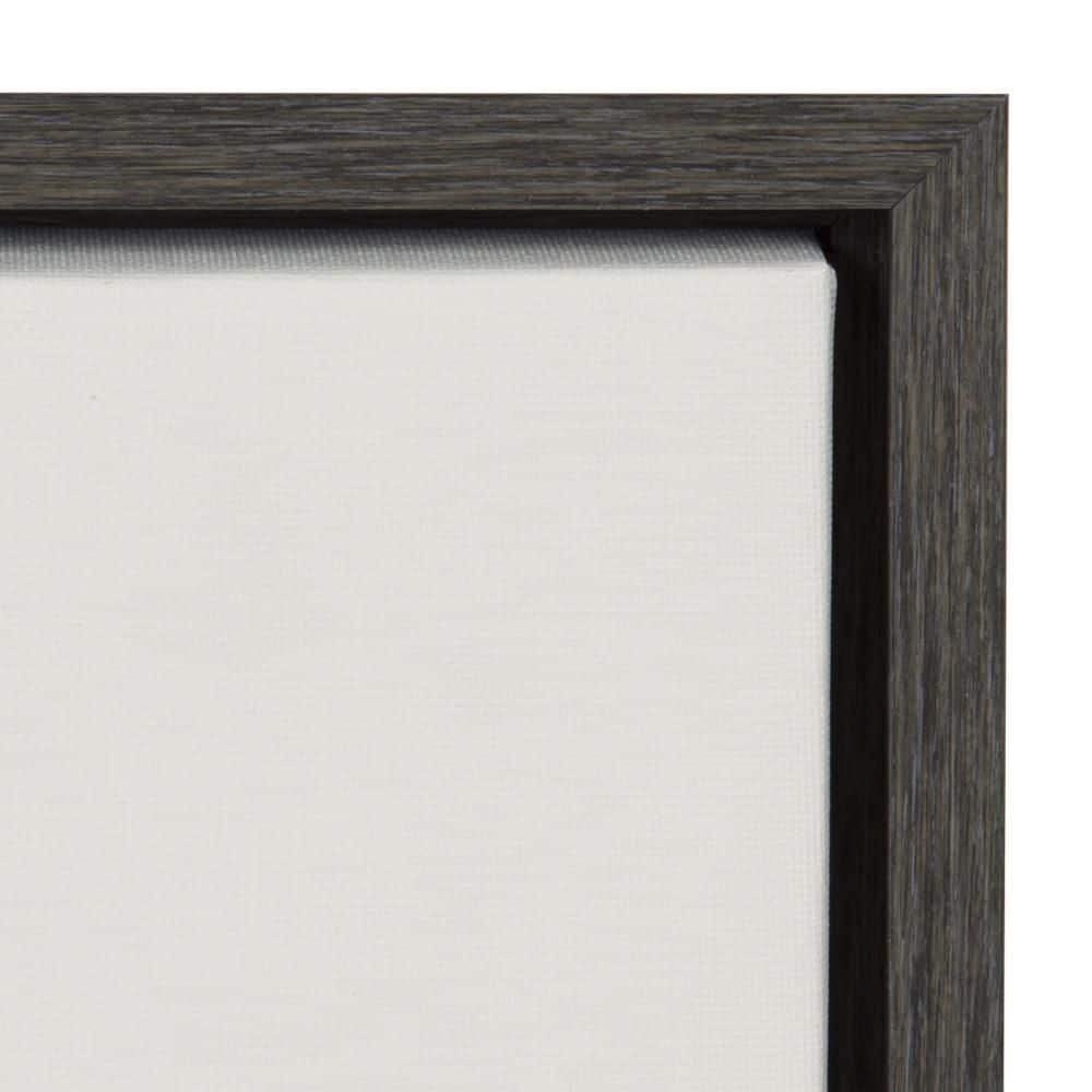 22" Gray Framed Aloe Succulent Canvas Print