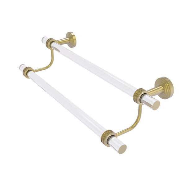 Allied Brass Pacific Beach Collection 18 in. Double Towel Bar with Dotted Accents in Satin Brass
