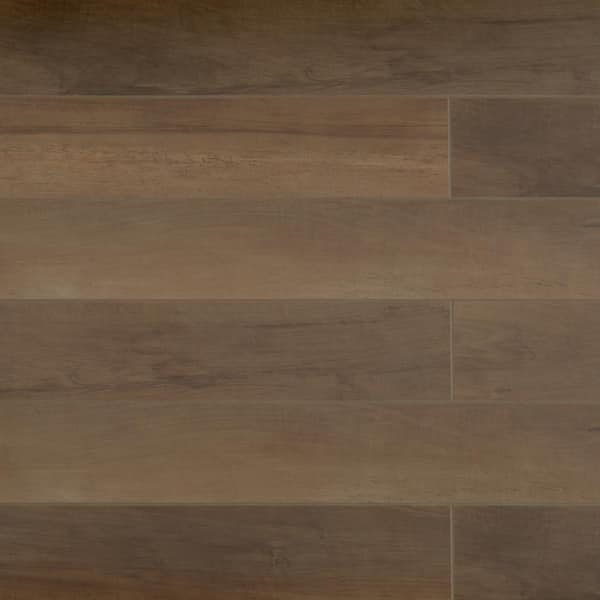 Antique 8 in. x 48 in. Matte Walnut Porcelain Tile (10.33 sq. ft./Case)