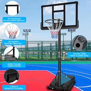 6.6 ft. x 10 ft. Height Adjustment Portable Upgrade Version Basketball Hoop Basketball System with with Wheels