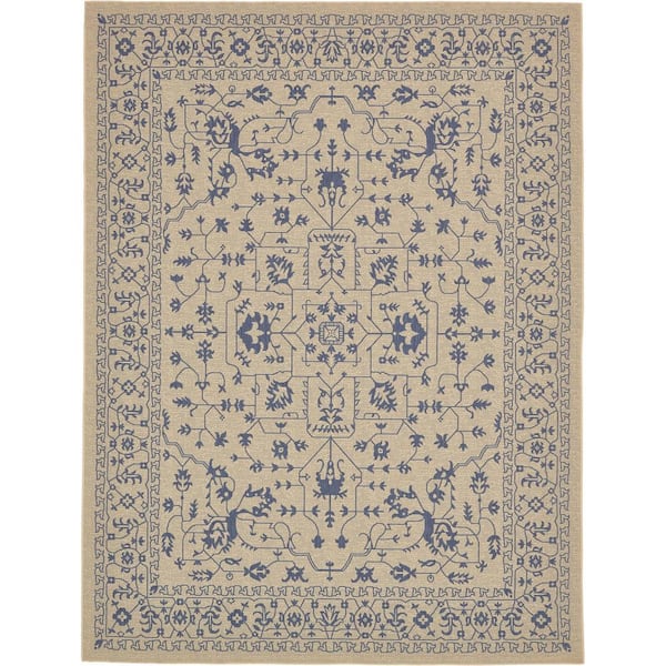 Unique Loom Outdoor Allover Beige 9' 0 x 12' 0 Area Rug