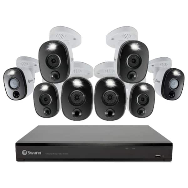 Swann DVR-5580 16-Channel 4K 2TB Security Camera System with Eight 4K Wired Bullet Cameras