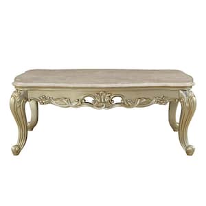 Gorsedd Marble and Antique White Coffee Table
