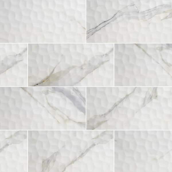 MSI Adella Viso Calacatta 12 in. x 24 in. Ceramic Matte Marble Look Wall Tile (840 sq. ft./Pallet)
