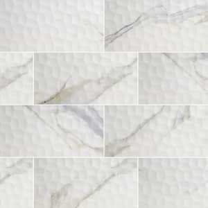 Adella Viso Calacatta 12 in. x 24 in. Matte Ceramic Marble Look Wall Tile (840 sq. ft./Pallet)