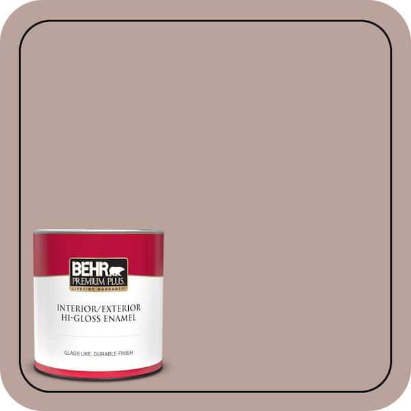 BEHR PREMIUM PLUS 1 qt. #N150-3 Cocoa Craving Hi-Gloss Enamel Interior/Exterior Paint & Primer